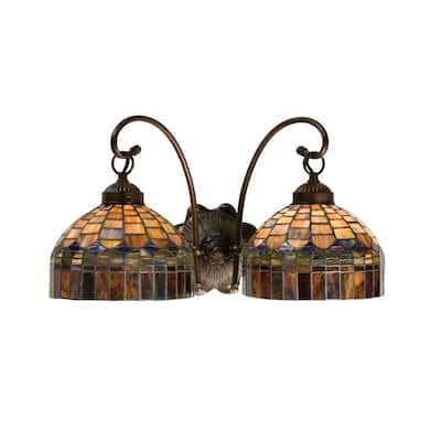 18"W Tiffany Candice 2 LT Wall Sconce