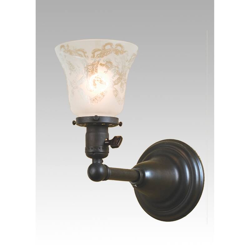 5"W Revival Chelsea Wreath & Garland Wall Sconce