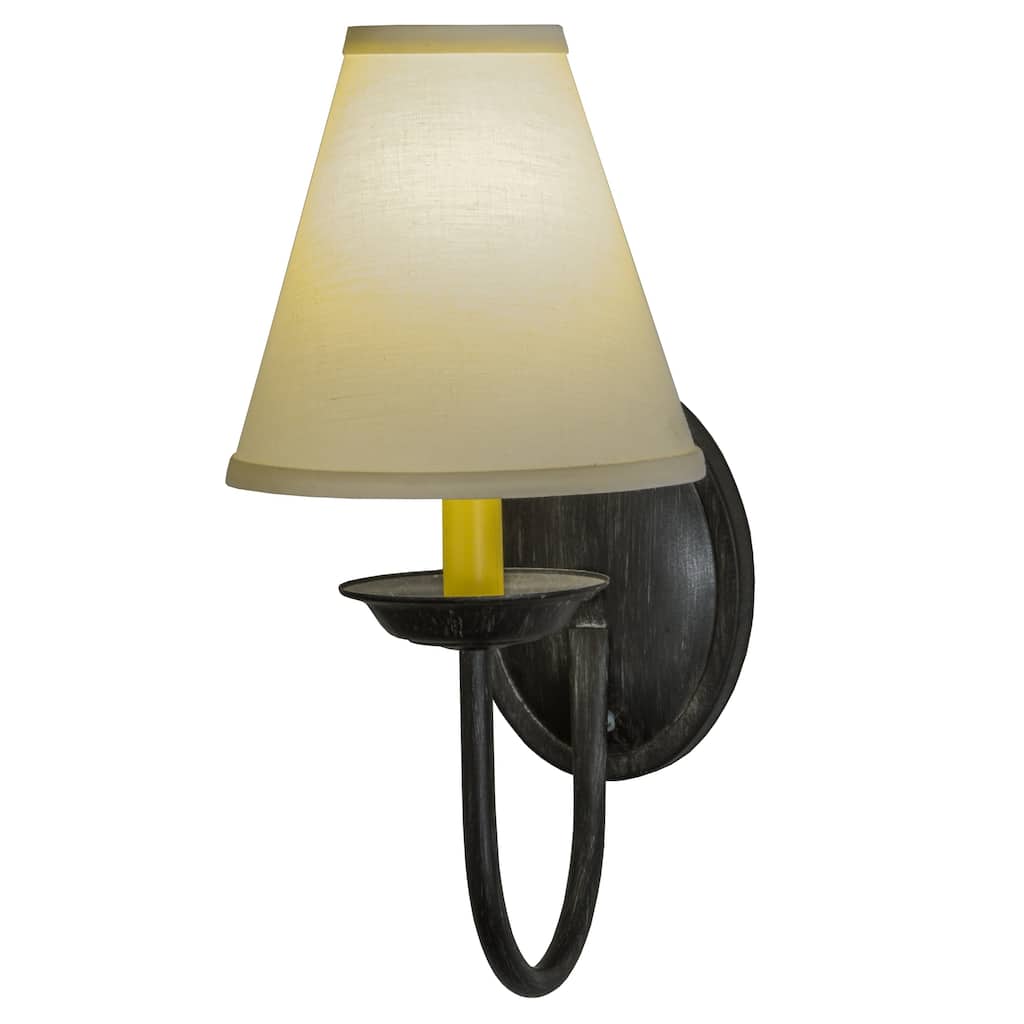7"W Classic W/Fabric Shade Wall Sconce