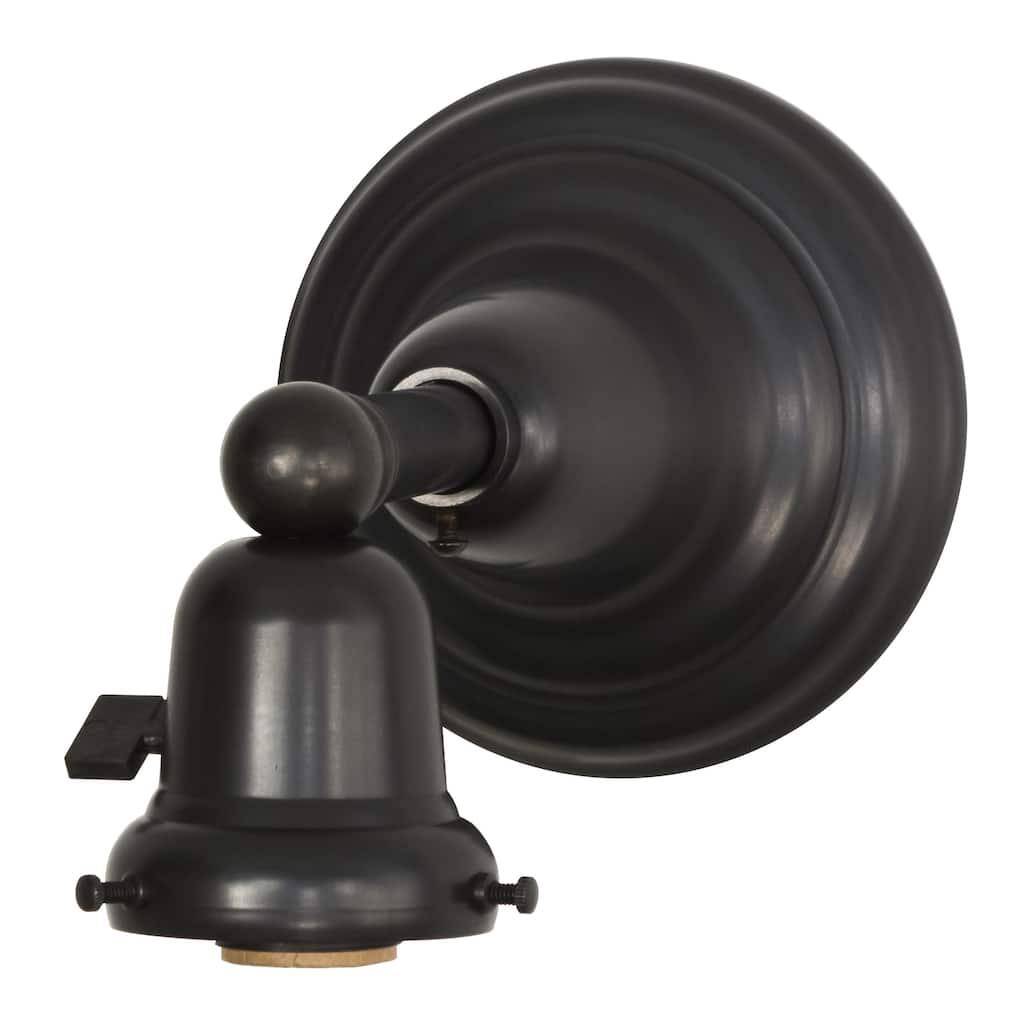 5"W Craftsman Brown on Brass 1 LT Wall Sconce Hardware