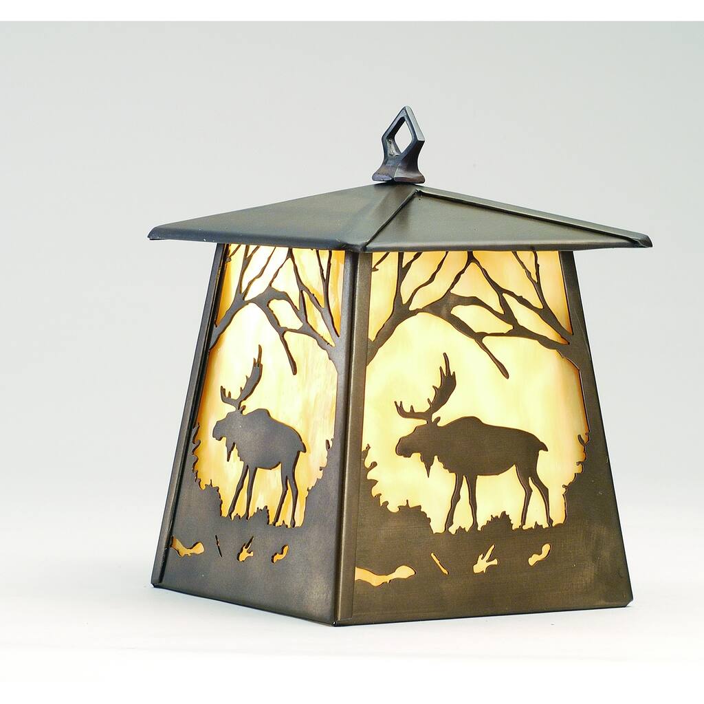 7" Wide Moose at Dawn Hanging Wall Sconce