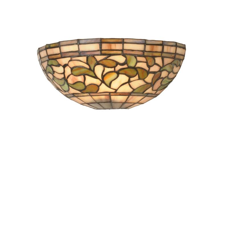 12"W Tiffany Turning Leaf Wall Sconce