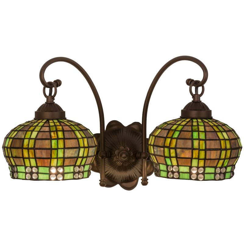 18.5"W Jeweled Basket 2 LT Wall Sconce