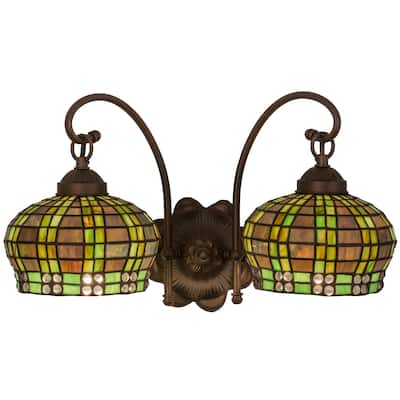 18.5"W Jeweled Basket 2 LT Wall Sconce
