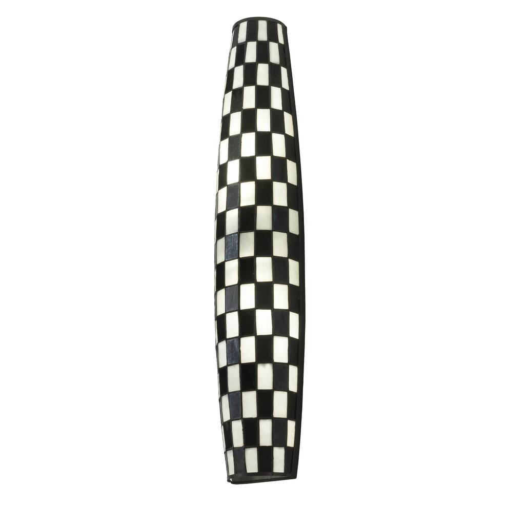 7"W Checkers Tube Wall Sconce