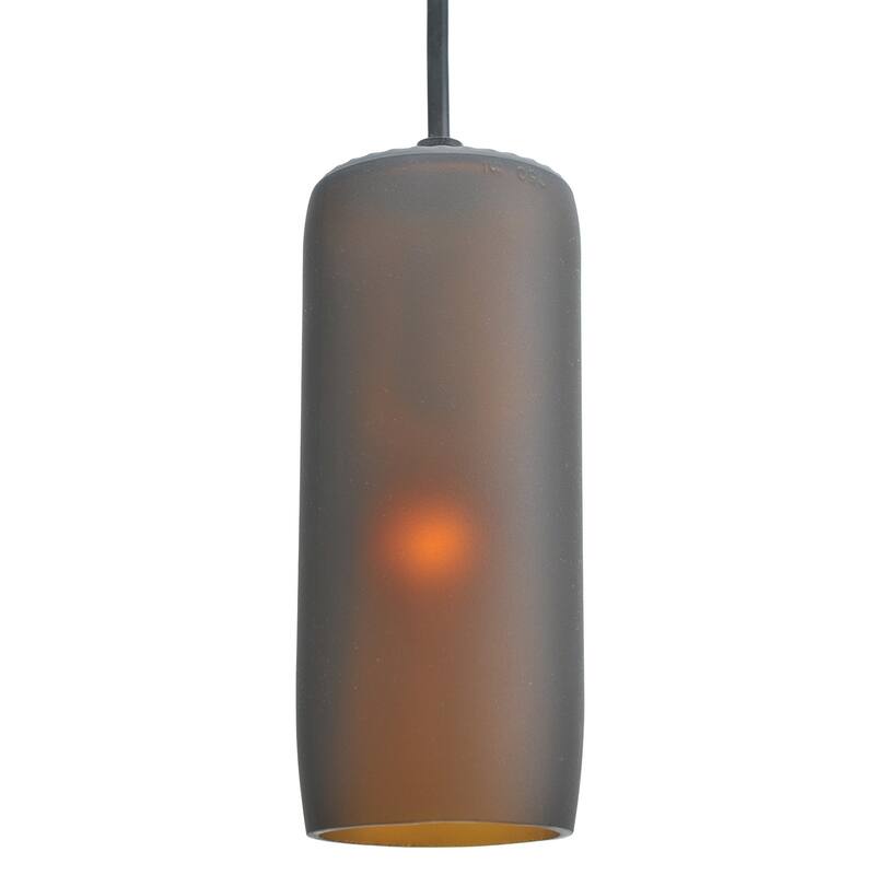 3"W Venice Frosted Amber Wine Bottle Mini Pendant