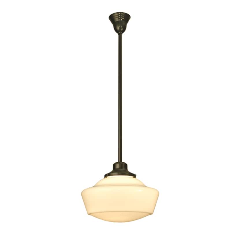 16"W Revival Schoolhouse W/Traditional Globe Pendant