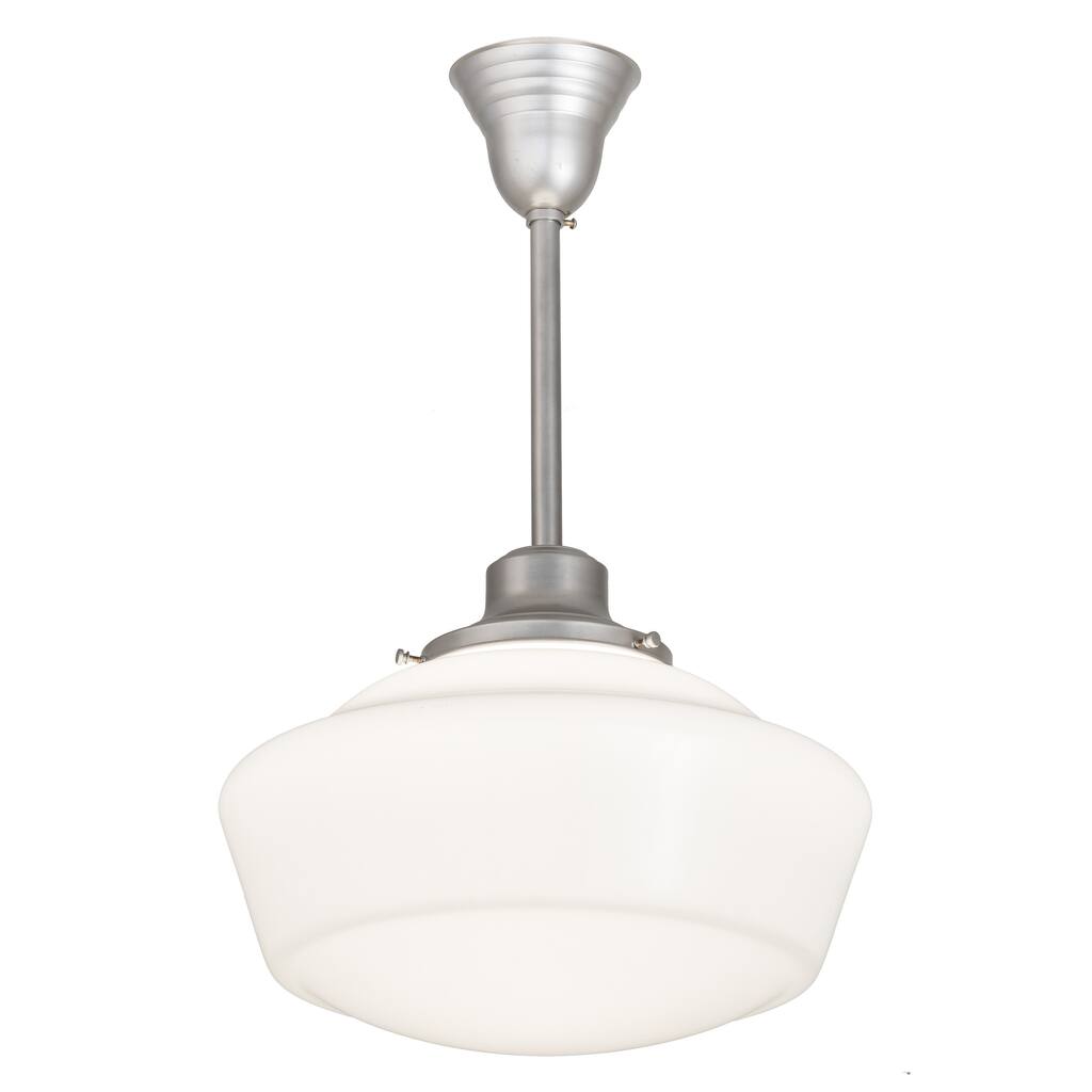 16"W Revival Schoolhouse W/Traditional Globe Pendant