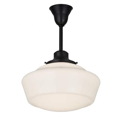 16"W Revival Schoolhouse W/Traditional Globe Pendant
