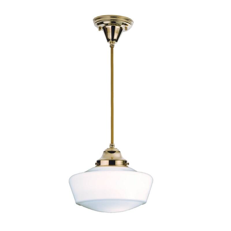 9"W Revival Schoolhouse W/Traditional Globe Mini Pendant