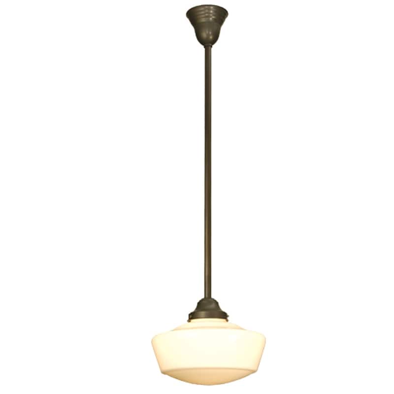 12"W Revival Schoolhouse W/Traditional Globe Pendant