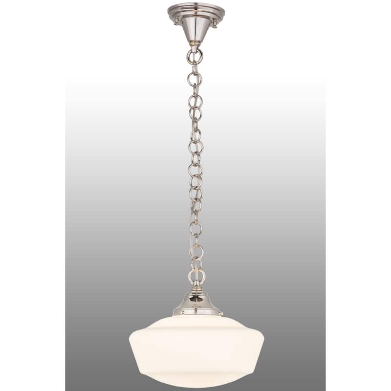 12"W Revival Schoolhouse W/Traditional Globe Pendant
