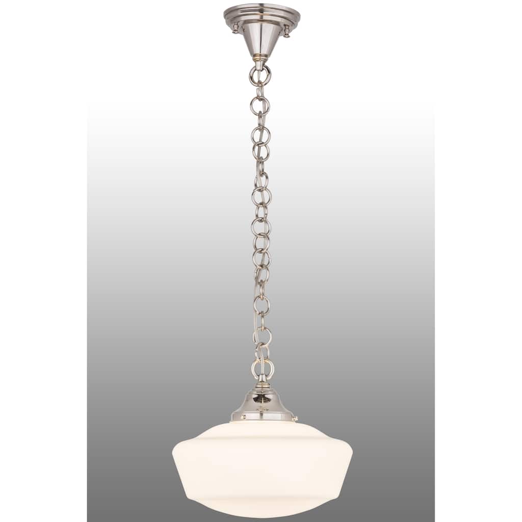 12"W Revival Schoolhouse W/Traditional Globe Pendant