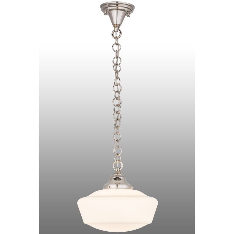12"W Revival Schoolhouse W/Traditional Globe Pendant