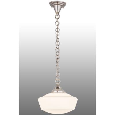12"W Revival Schoolhouse W/Traditional Globe Pendant