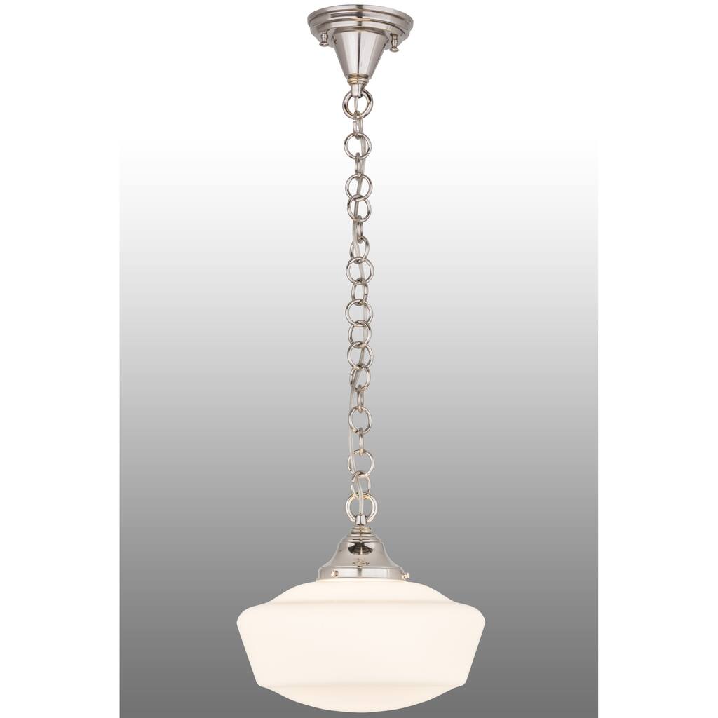 12"W Revival Schoolhouse W/Traditional Globe Pendant