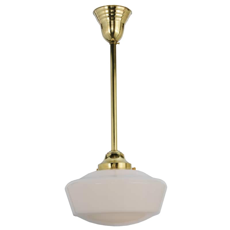 12"W Revival Schoolhouse W/Traditional Globe Pendant