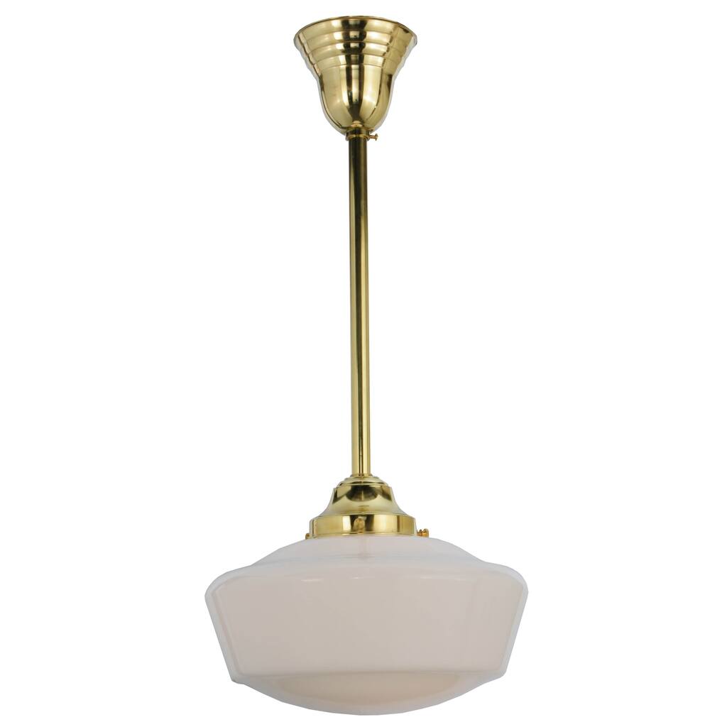 12"W Revival Schoolhouse W/Traditional Globe Pendant