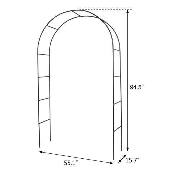 Kinbor Metal Garden Arbor Wedding Arch Outdoor Arch Trellis for Climbing Plants Roses Vines Bridal Party Decoration Lawn Backyard