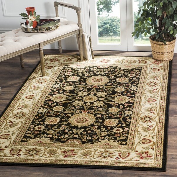 Safavieh Lyndhurst Traditional Oriental Black/ Ivory Rug (8' x 11')