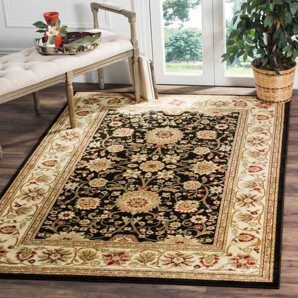 Safavieh Lyndhurst Traditional Oriental Black/ Ivory Rug - 8' x 11'