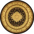 Safavieh Lyndhurst Traditional Oriental Black/ Ivory Rug (5' 3 Round) - 5' 3 Round