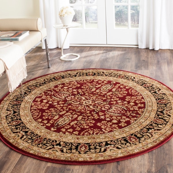 Safavieh Lyndhurst Collection Persian Treasure Red/ Black Rug (5 3