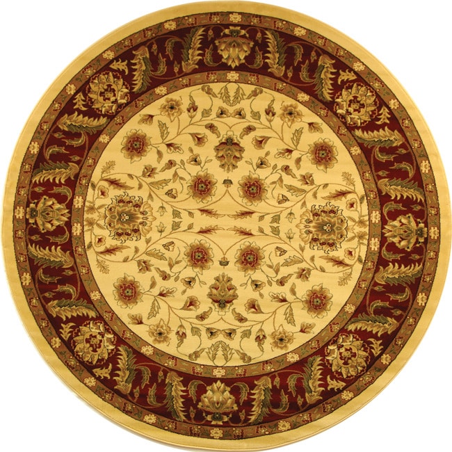 Shop Safavieh Lyndhurst Traditional Tabriz Ivory/ Red Rug - 8' x 8 ...