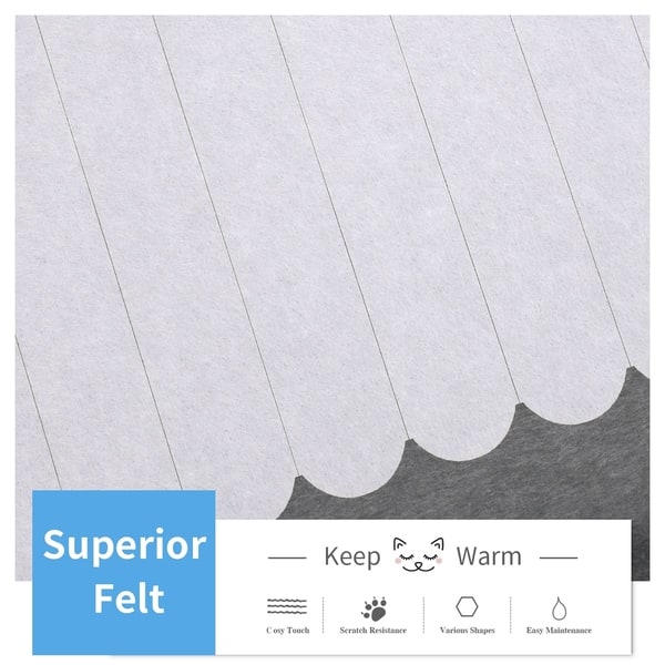 Shop Kinbor Felt Cat House Feline Cave With Soft Pad Pet Bed