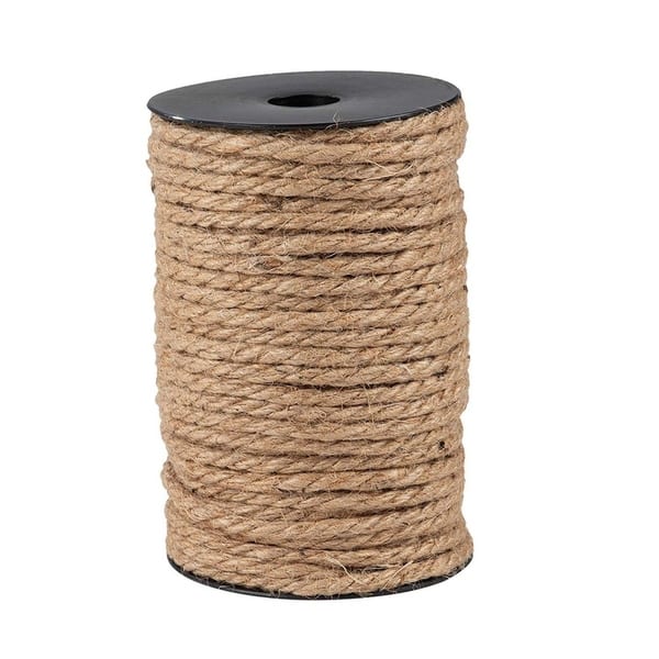 5mm Natural Jute Hemp Rope, Thick Twine String for DIY Crafts