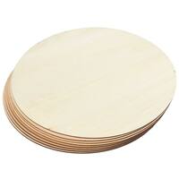 8-Pack Unfinished Wood Circle Round Wooden Cutout for DIY Craft Supplies
