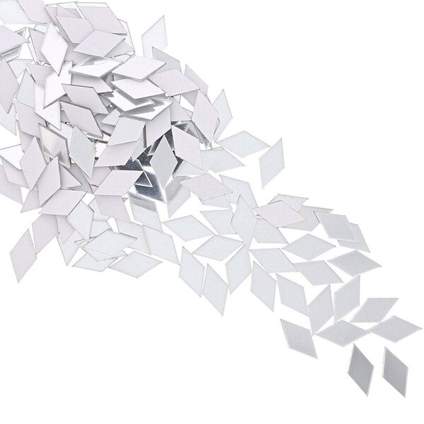 Juvale Diamond Adhesive Mirror Tiles for Wall Decor (150 Count