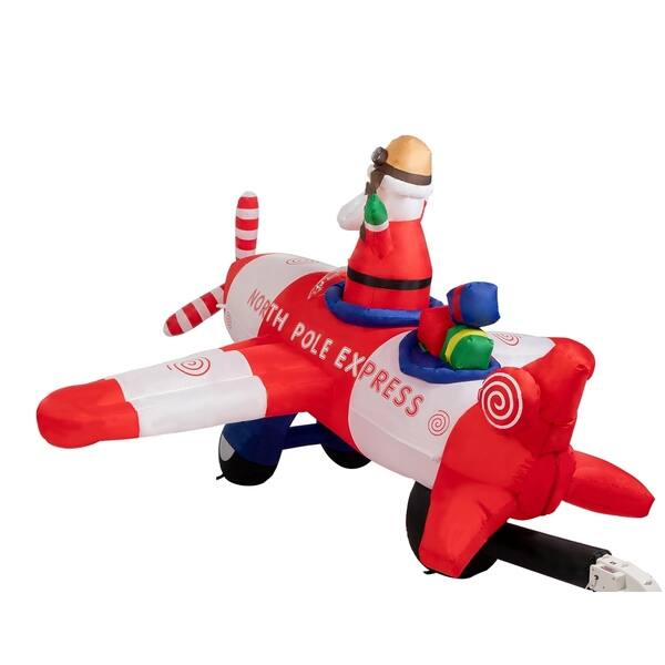 Shop Kinbor 8 Foot Christmas Inflatable Santa Claus Flying