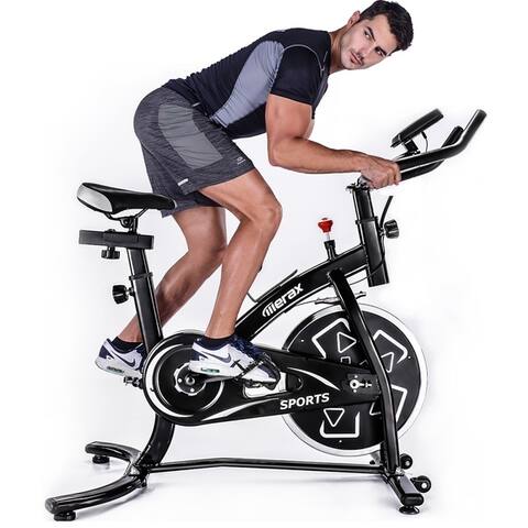 Indoor Cycling Bike-22lbs Flywheel Belt Drive Exercise Bikes