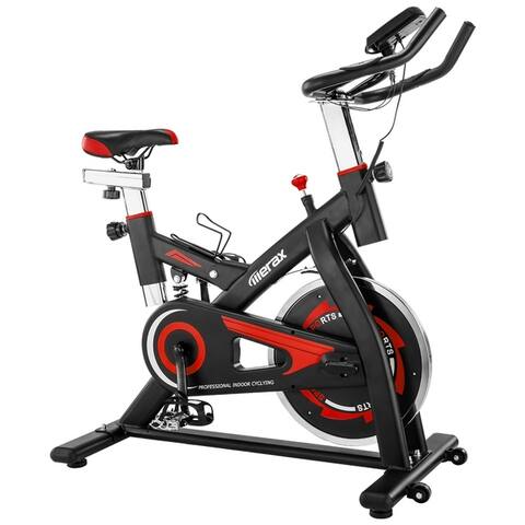 Indoor Cycling Bike, 28lbs Flywheel Belt Drive Indoor Exercise Bike