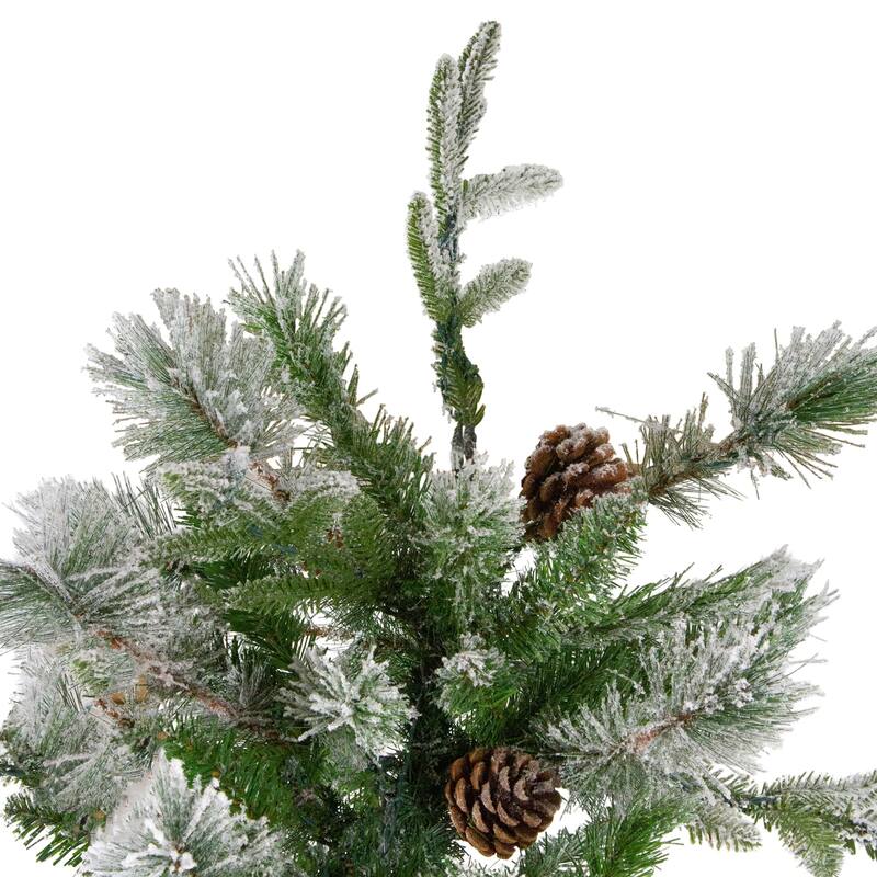 7.5' Flocked Mixed Colorado Pine Artificial Christmas Tree - Unlit - N/A