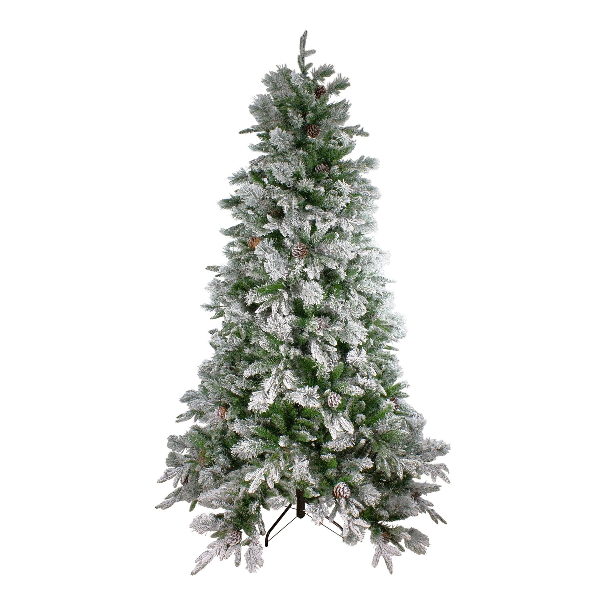 Real Touch™️ Medium Flocked Rosemary Emerald Angel Pine Artificial Christmas Tree - 7.5' - Unlit