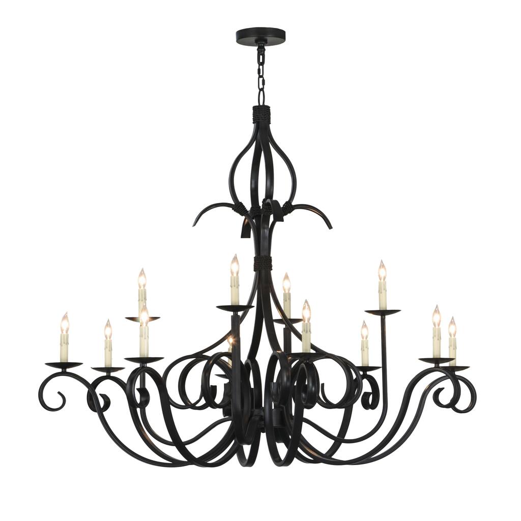 54"W Cypress 12 LT Chandelier