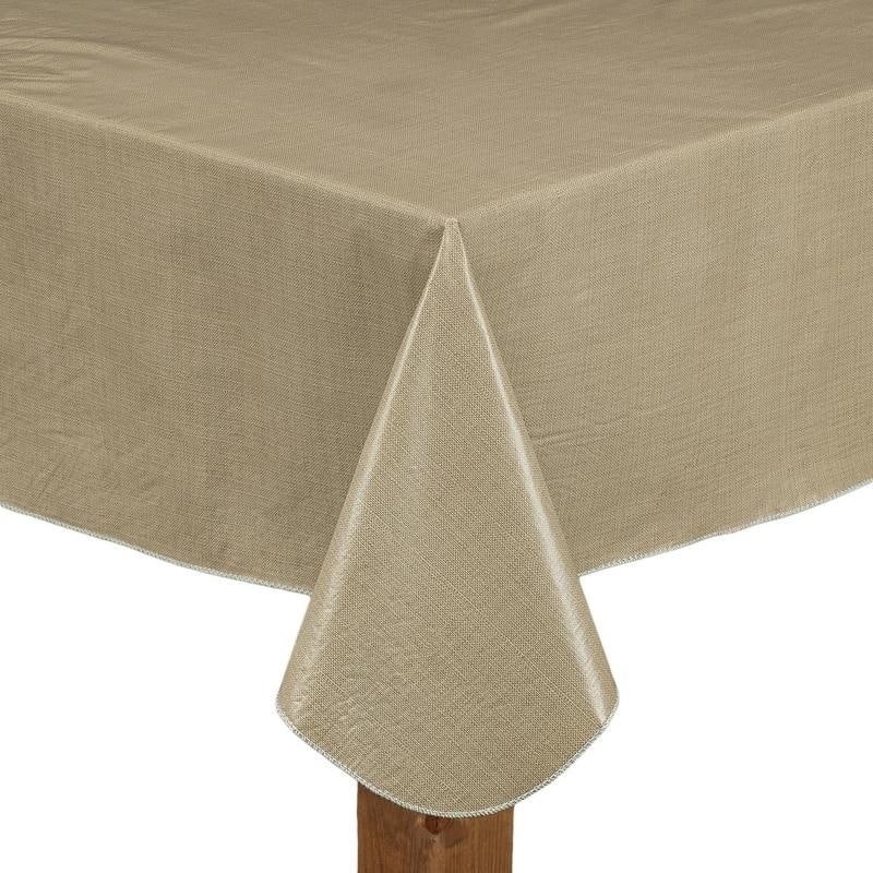 Café Deauville Vinyl Table Cloth - 60x84 - Taupe