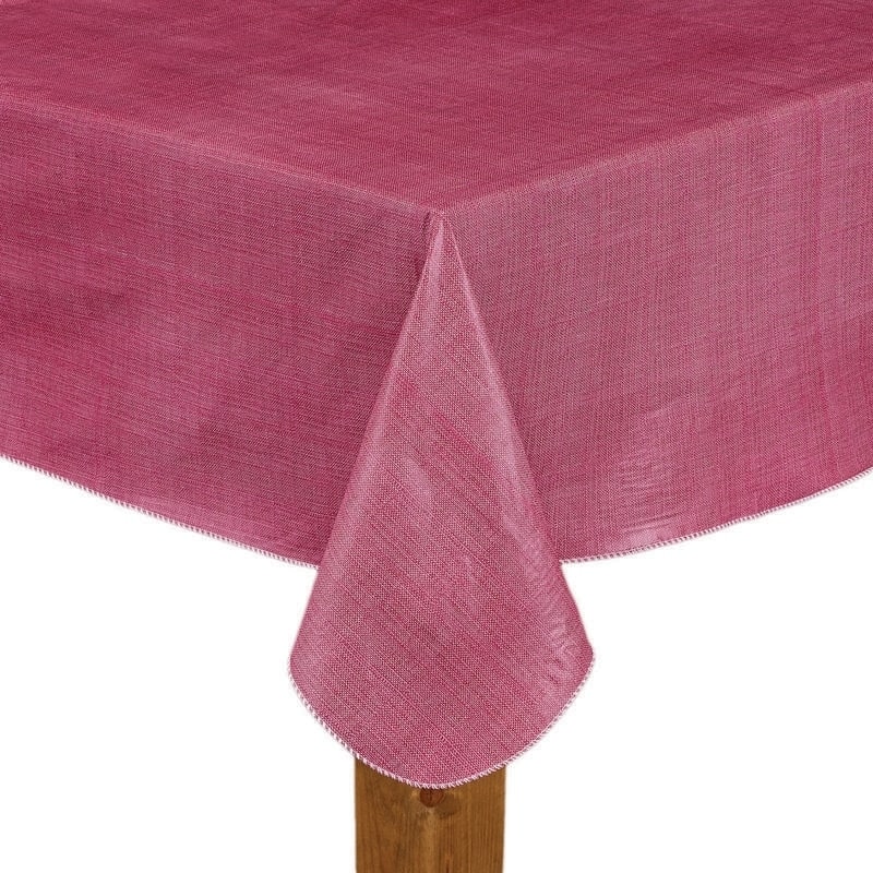 Café Deauville Vinyl Table Cloth - 60x84 ov - Burgundy