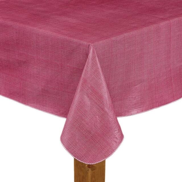 Café Deauville Vinyl Table Cloth - 60x84 ov - Burgundy