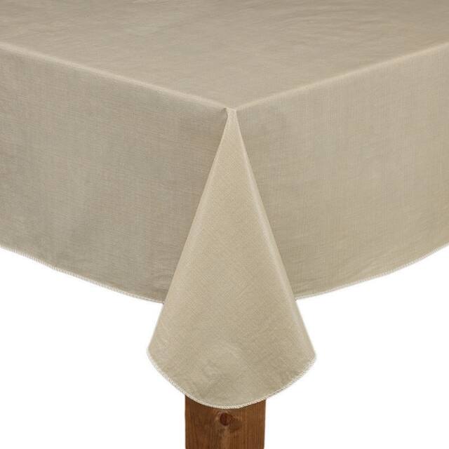 Café Deauville Vinyl Table Cloth - 60 Round - Sand