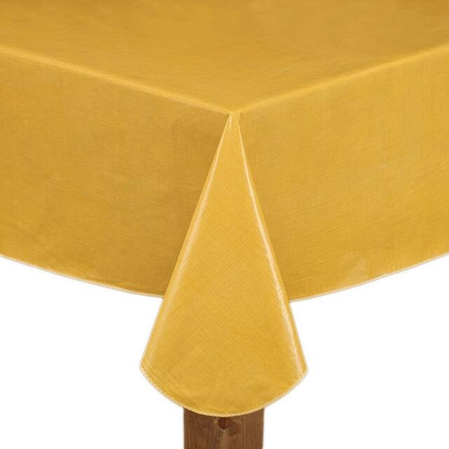 Café Deauville Vinyl Table Cloth - 60x84 ov - Gold