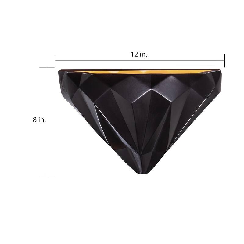 Carson Carrington Sallabergen Geometric 1-light Matte Black and Champagne Wall Sconce
