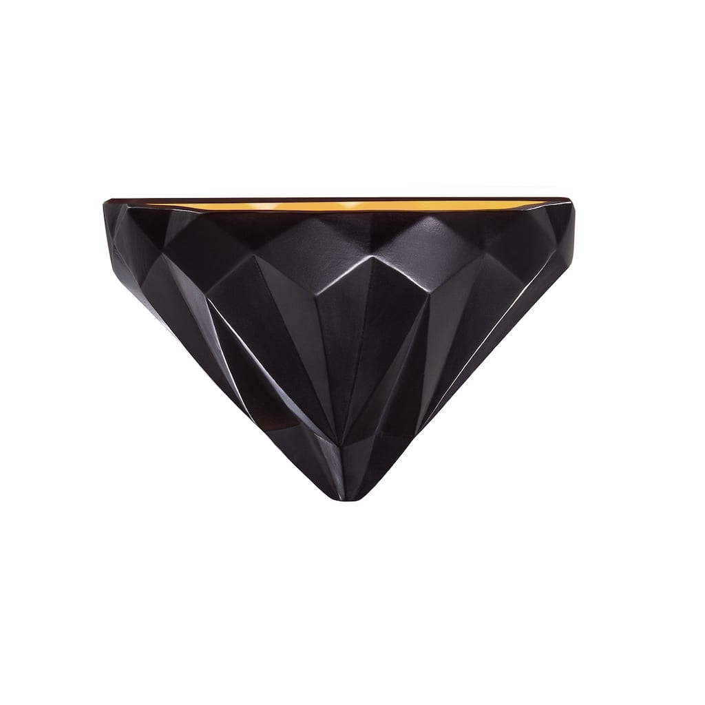 Carson Carrington Sallabergen Geometric 1-light Matte Black and Champagne Wall Sconce