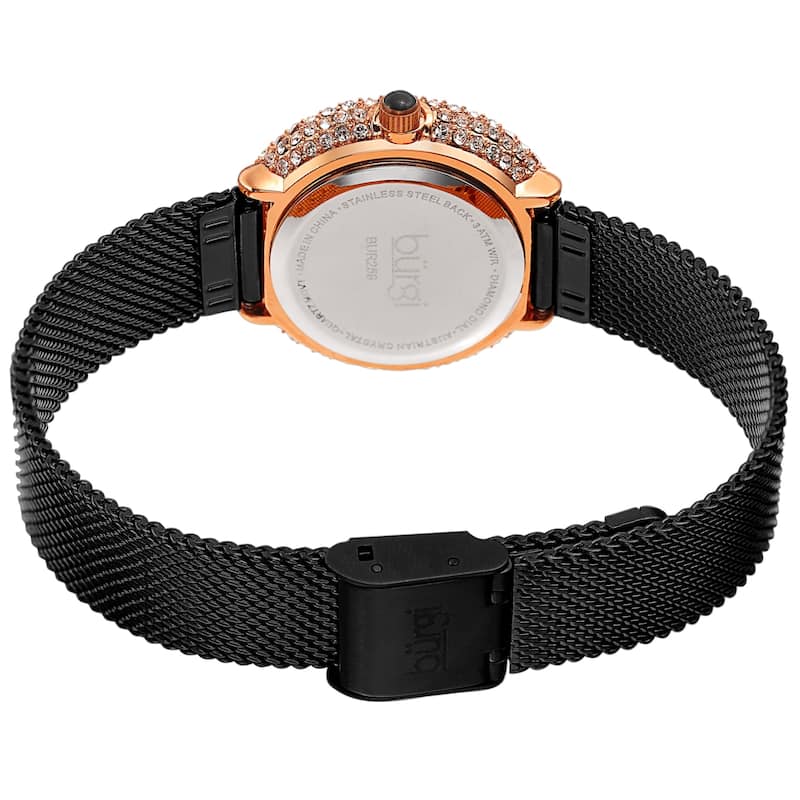 Burgi Women's Quartz Mother of Pearl Stainless Steel Bracelet Watch