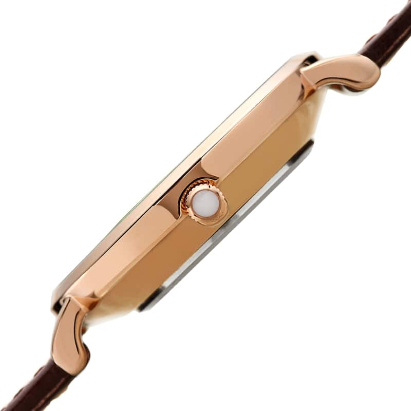 August Steriner Men's Quartz Classic Three Hand Leather Strap Watch