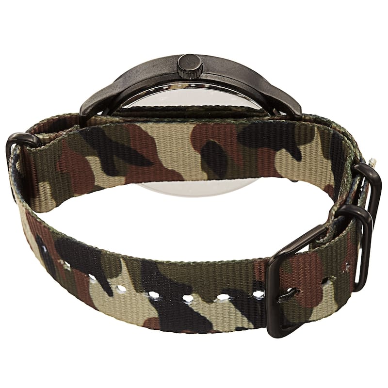 Joshua & Sons Men's Quartz Date Camouflage Strap Watch