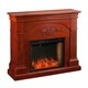 preview thumbnail 10 of 17, SEI Furniture Satin White Alexa Enabled Fireplace Fireplace