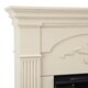 preview thumbnail 6 of 17, SEI Furniture Satin White Alexa Enabled Fireplace Fireplace